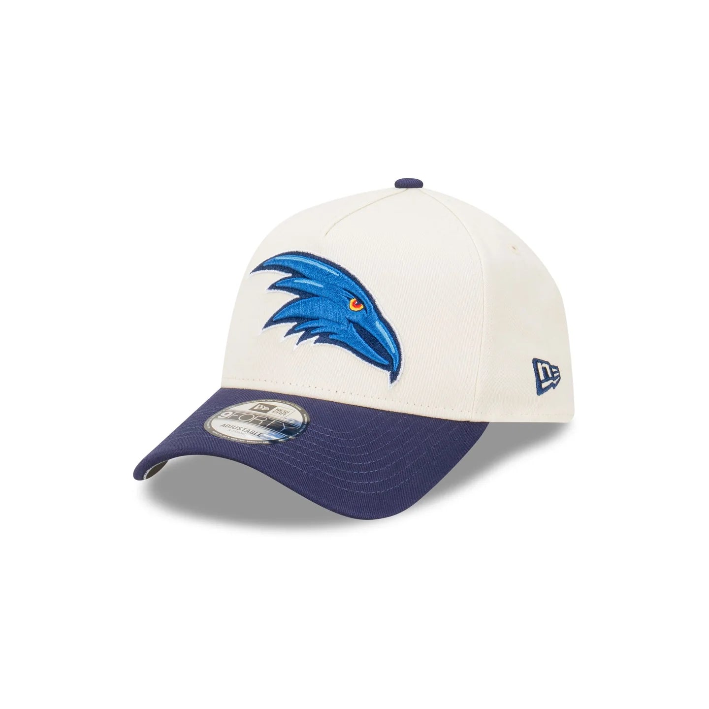 Adelaide Crows Hat - 2-Tone Chrome Navy 9Forty A-Frame AFL Snapback Cap - New Era